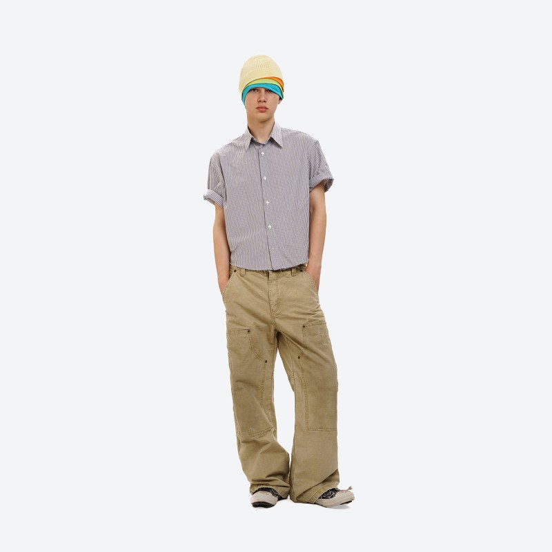 Earth Logo Tag Straight Cargo Pants